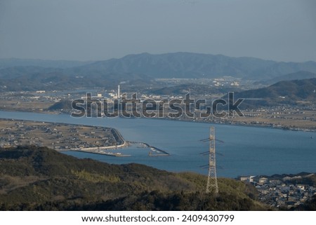 Very beautiful scenery of Kojima Peninsula in Okayama City, Okayama Prefecture, Japan Royalty-Free Stock Photo #2409430799