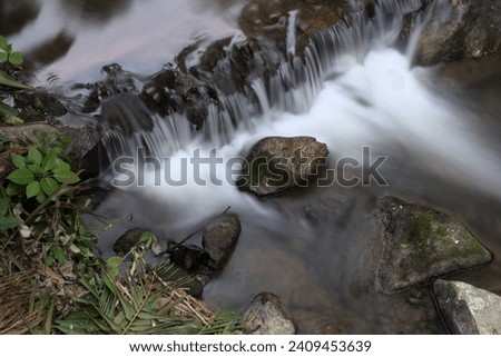 Stream and waterfall at Pang Hai Chiang Mai Thailand Long Exposure photography shot, Motion Blurred