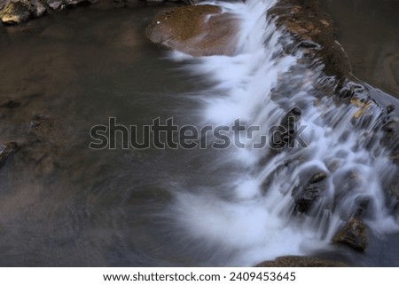 Stream and waterfall at Pang Hai Chiang Mai Thailand Long Exposure photography shot, Motion Blurred