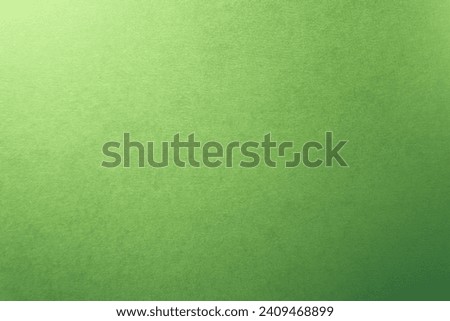 Dark green tone gradation with light color shade paint on environmental friendly cardboard box blank kraft paper texture background with space minimal style