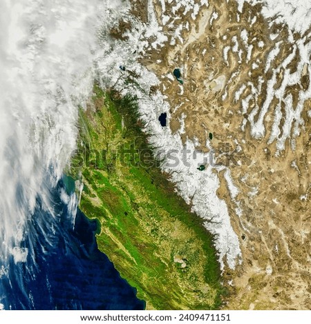 A Boom Year for Sierra Nevada Snow. Atmospheric rivers delivered a huge amount of snow to the California mountain range. Elements of this image furnished by NASA.