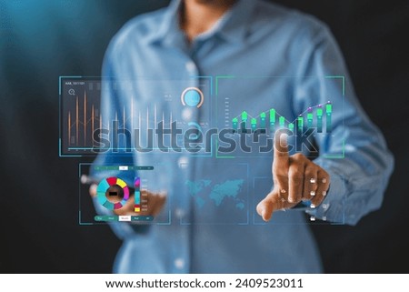 Database storage cloud technology and Big data analytics visualization working whit file data transfer sharing, cyber, information for financial online marketing concept