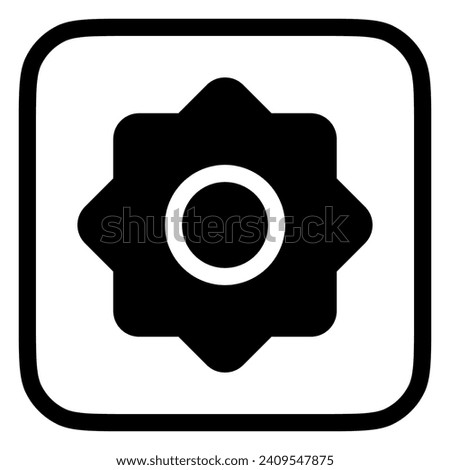 Editable vector sun, screen brightness icon. Black, line style, transparent white background. Part of a big icon set family. Perfect for web and app interfaces, presentations, infographics, etc