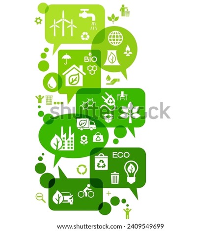 Ecology Infographics design elements. Template with eco icons. Climate strategy background. Vector webdesign. 