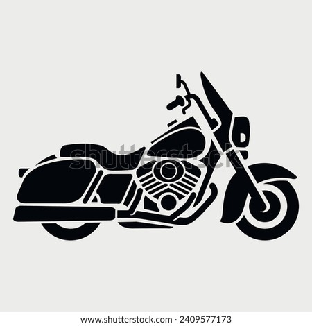motorbike vector icon isolated on white background