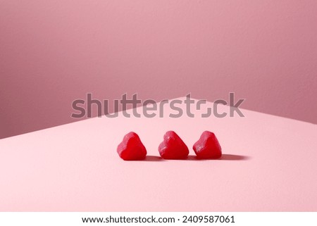 Valentine's Day Food in Hard Light Royalty-Free Stock Photo #2409587061
