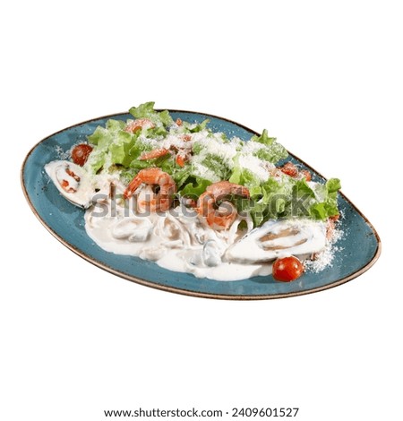 Warm salad "Naples"| Salad with shrimp