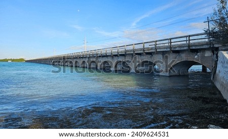 Historic Disused Concrete Arch Bridge in Florida Keys Scenic Overseas Highway Royalty-Free Stock Photo #2409624531