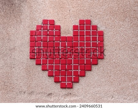 street art mosaic - heart shape