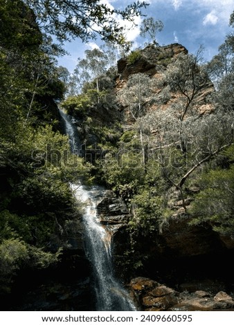 The Serene Blue Mountains and Majestic Waterfalls. Nature's Symphony. NSW. Australia