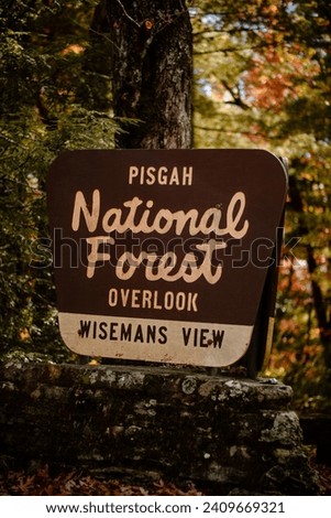 Pisgah national forest old NC 105 entrance sign wiseman’s view overlook outdoors