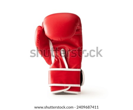 Boxing Glove with clipping paths abstract white background