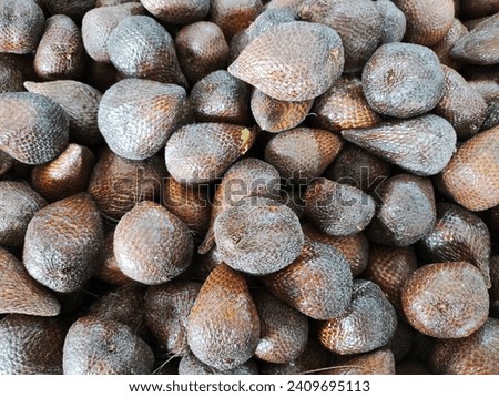 brown salak fruit at the market