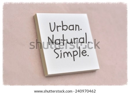Text urban natural simple on the short note texture background