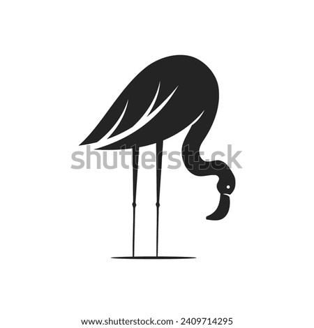 Flamingo Logo template Isolated. Brand Identity. Icon Abstract Vector graphic
