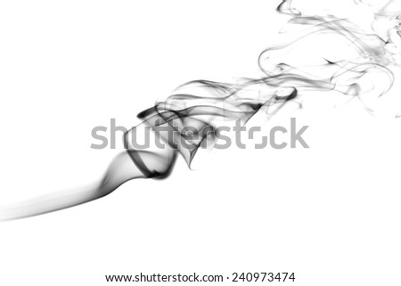 Smoke on white background.