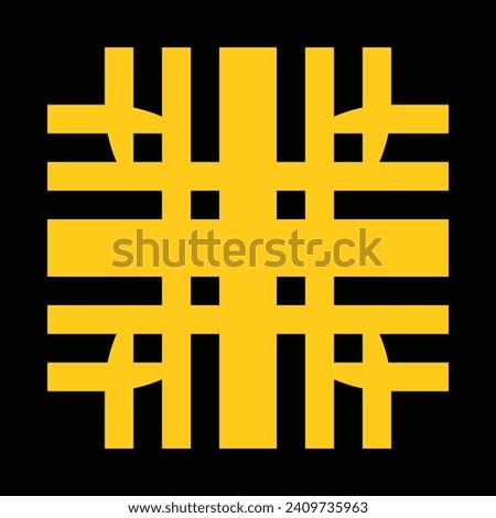 CERAMIC MOTIF DESIGN WITH YELLOW COLOR AND BLACK BACKGROUND