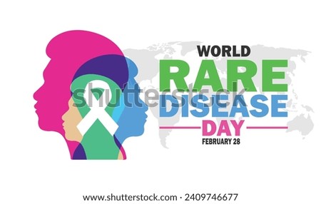 World Rare Disease Day. February 28. Holiday concept. Template for background, banner, card, poster with text inscription. Vector illustration Royalty-Free Stock Photo #2409746677
