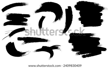 Brush Stroke Patterns Designs with High Resolution Alpha Matte using in graphics work and animation work