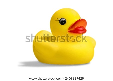 
rubber duck toy on white background Royalty-Free Stock Photo #2409839429
