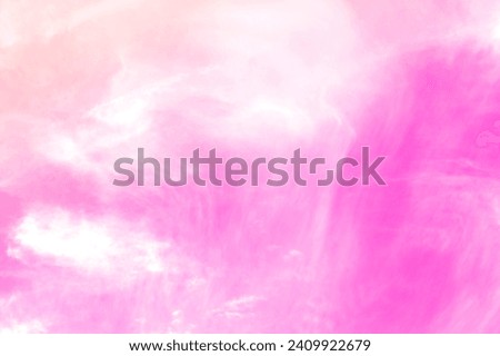 Pink sky with white clouds. valentine's day sweet dream background love and happiness