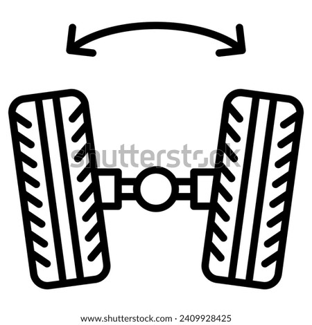 Wheel Alignment icon line vector illustration Royalty-Free Stock Photo #2409928425