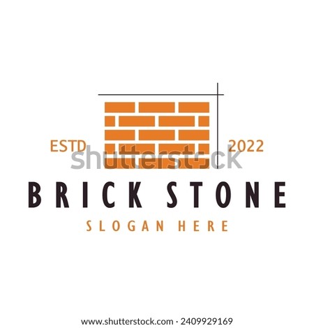 creative brick logo designs for buildings, architectural buildings, civil engineering, building materials shops