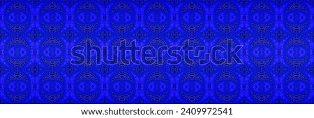 Abstract geometric panoramic background, blue color.