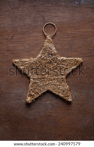 Christmas decorations on a wooden background, decor
