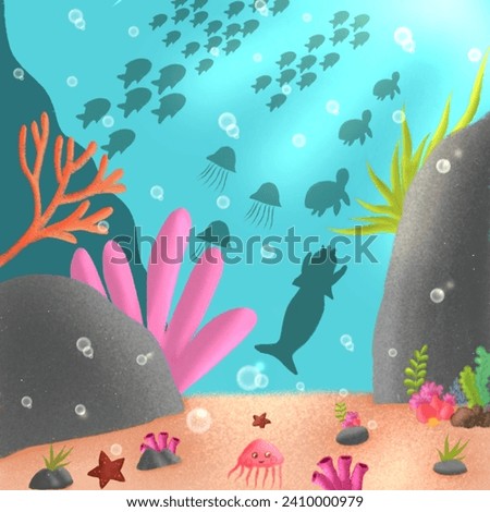 ocean background of underwater word wallpaper 