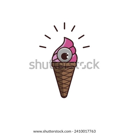 Ice cream Cone with Eye