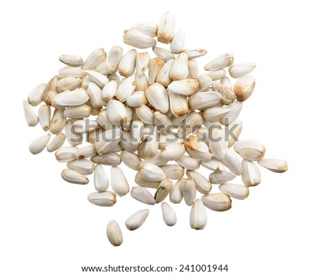 Safflower seeds isolated.