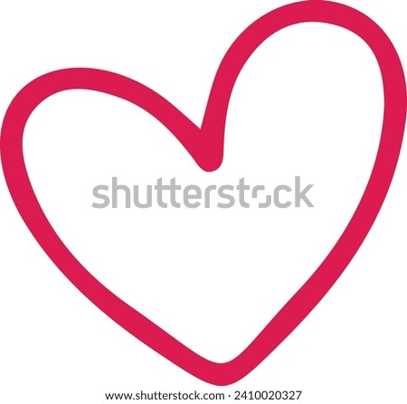 Heart clip art design on plain white transparent isolated background for shirt, hoodie, sweatshirt, apparel, card, tag, mug, icon, poster or badge