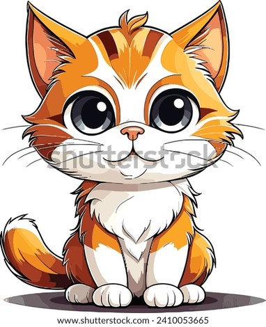 Cute cat cartoon  illustration vectors