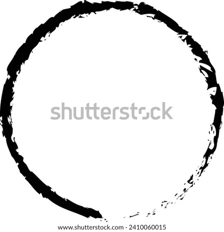 Circle frame border background shape template for decorative grunge doodle element for design illustration