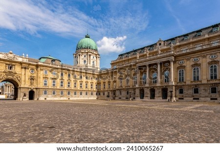 Royal palace of Buda on Castle hill, Budapest, Hungary Royalty-Free Stock Photo #2410065267