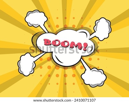 Speech Bubble Ok. Banner, speech bubble, poster and sticker concept, comic funny style with text Ok. Explosion design, speech bubble, message ok for banner, poster, web. Vector