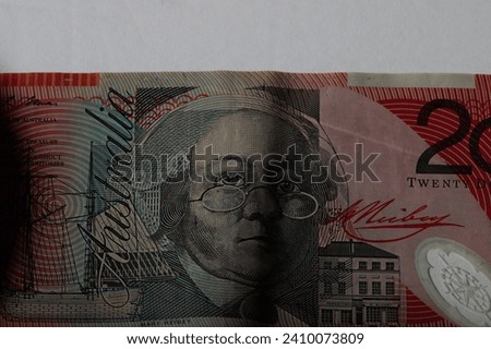 Colorful Australian currency, Notes and Coinage!! Royalty-Free Stock Photo #2410073809