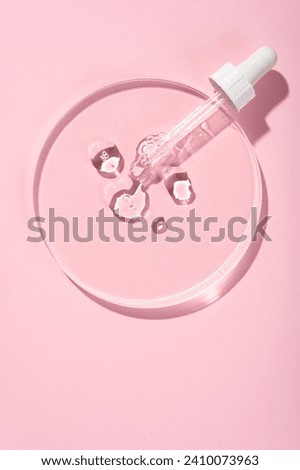 Moisturizing serum for the face. Serum in a pipette, the latest technologies, peptide complex. Skin youth, modern care

 Royalty-Free Stock Photo #2410073963