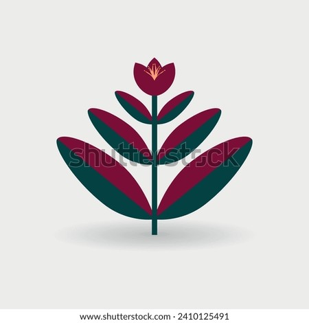 simple flower icon and symbol in flat style for banners postcards web designs fabrics packaging vector illustration
