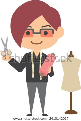 Image illustration of a male fashion designer