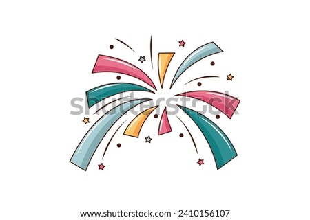 New Year Firework Sticker Design