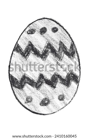 Draw black Easter eggs isolated on a white background.
