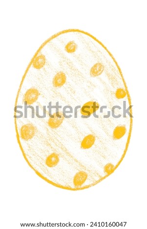 Draw yellow Easter eggs isolated on a white background.