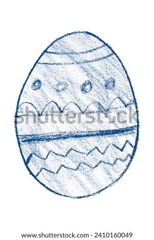 Draw blue Easter eggs isolated on a white background.