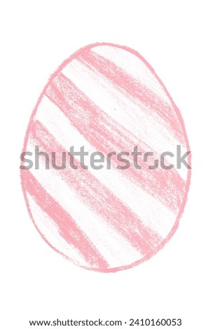 Draw pink Easter eggs isolated on a white background.