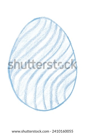 Draw light blue Easter eggs isolated on a white background.