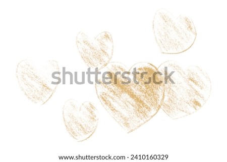 Light brown heart with lines isolated on white background.