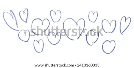 Line purple heart isolated on white background.