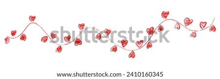 Red heart with lines isolated on white background.